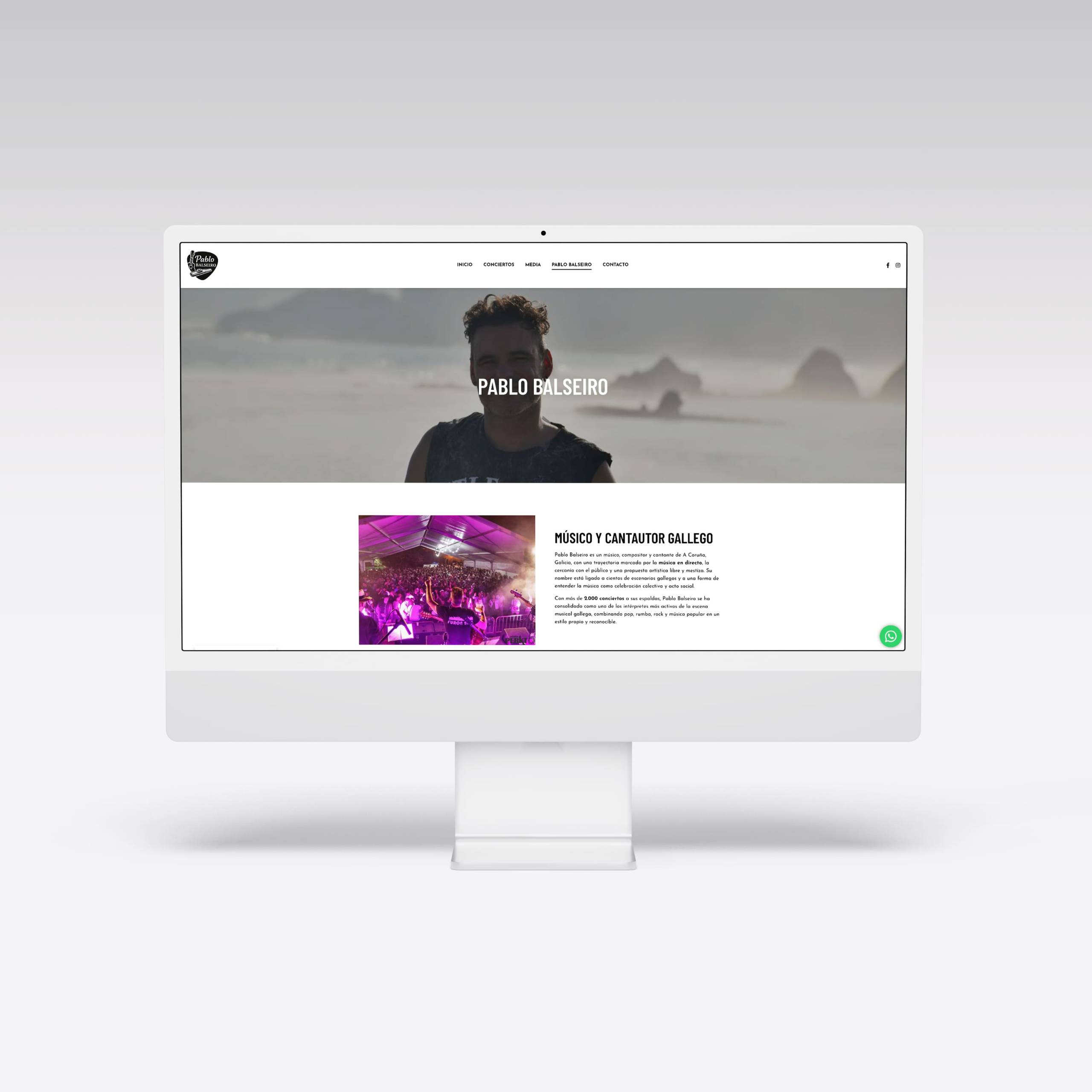 Web para Pablo Balseiro - Agarimo Comunicación