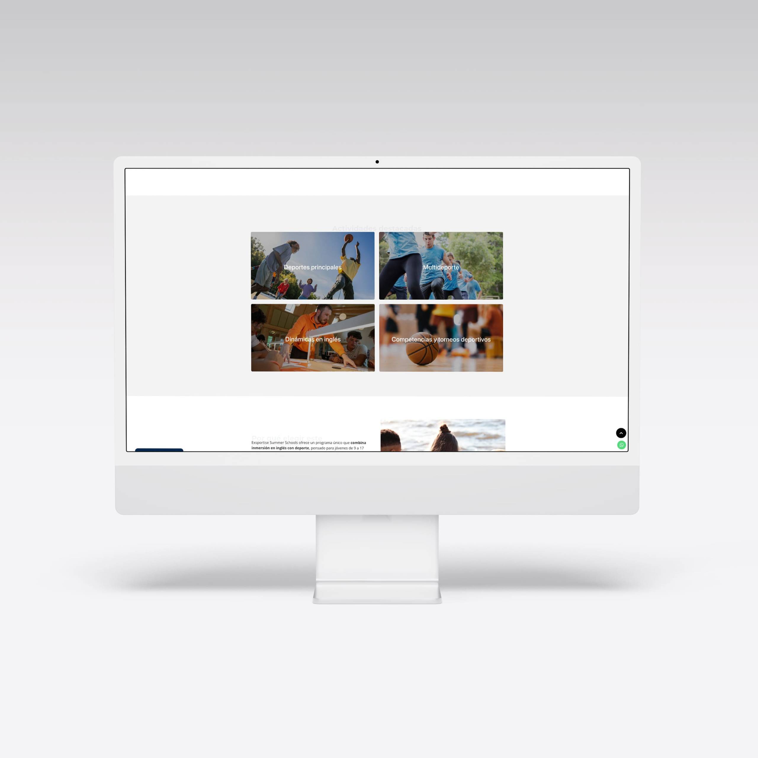 Web para Sam West English - Agarimo Comunicación