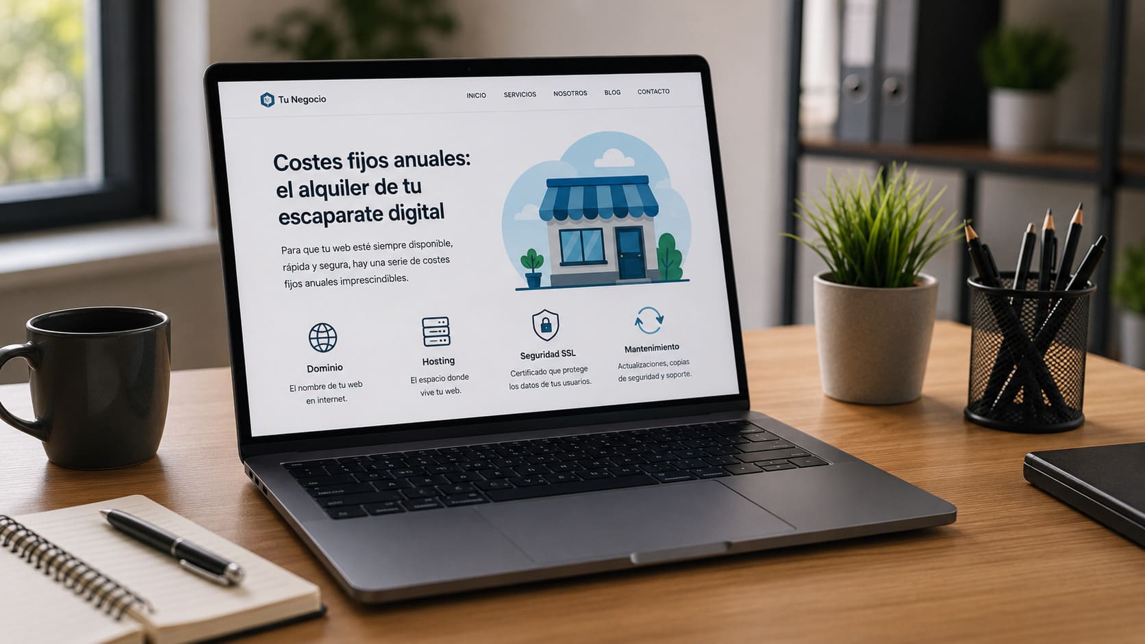 Costes fijos anuales de una página web