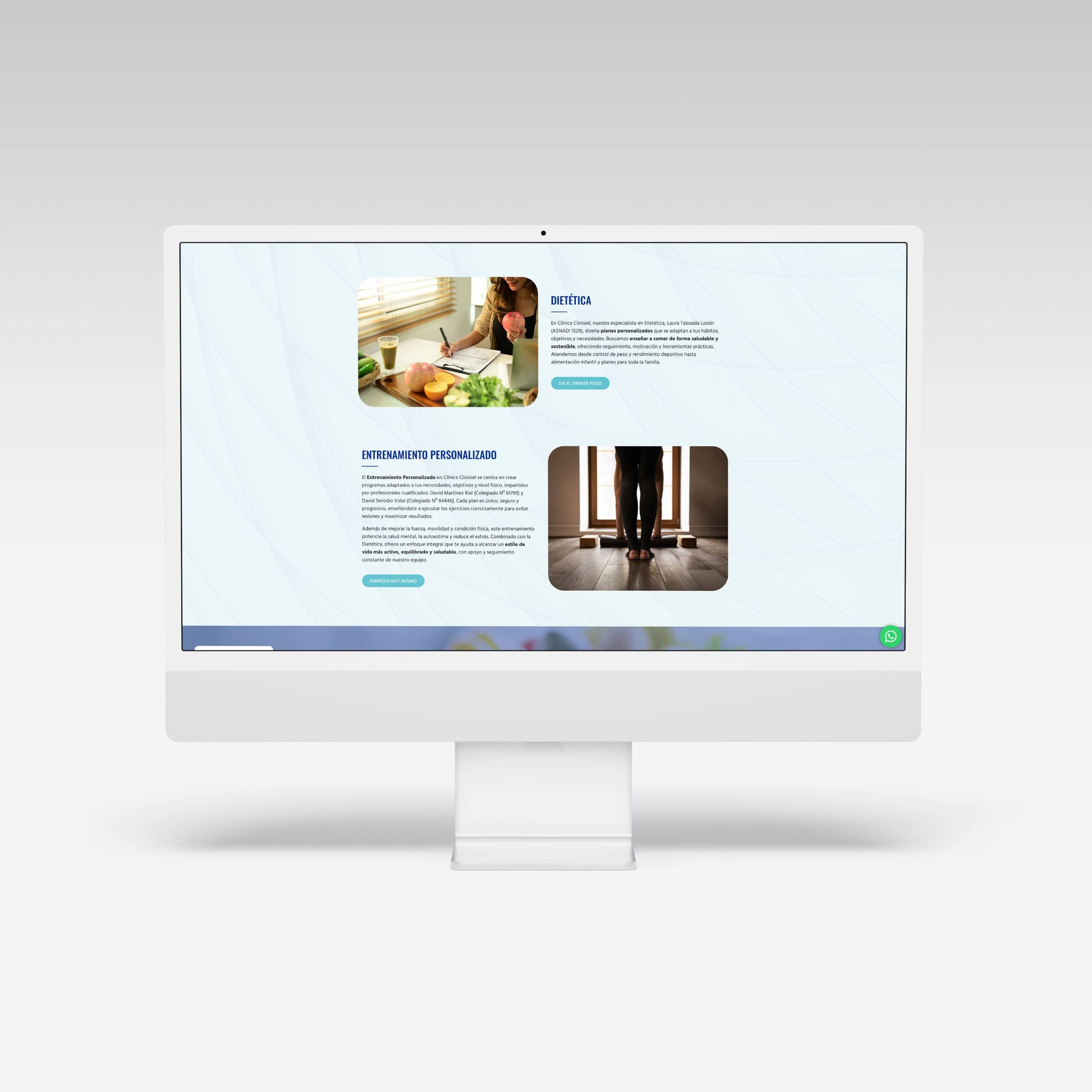 Web para Clínica Clinisiel - Agarimo Comunicación