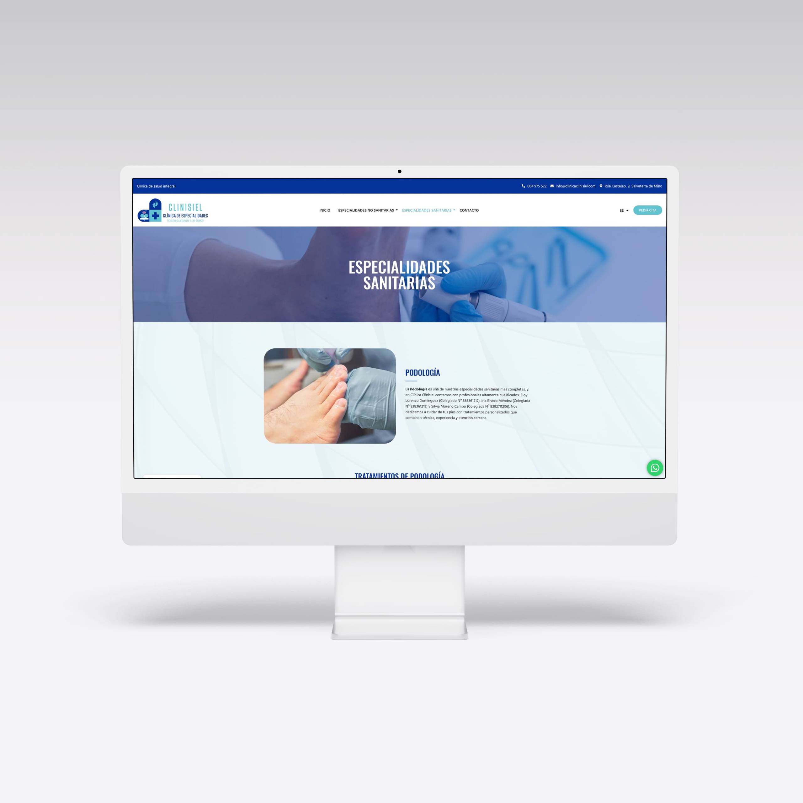 Web para Clínica Clinisiel - Agarimo Comunicación