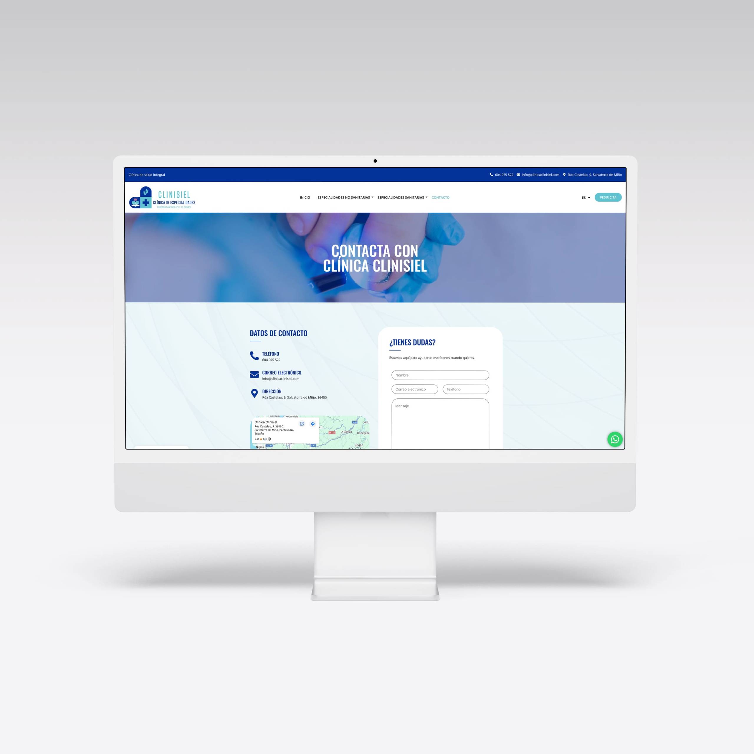 Web para Clínica Clinisiel - Agarimo Comunicación