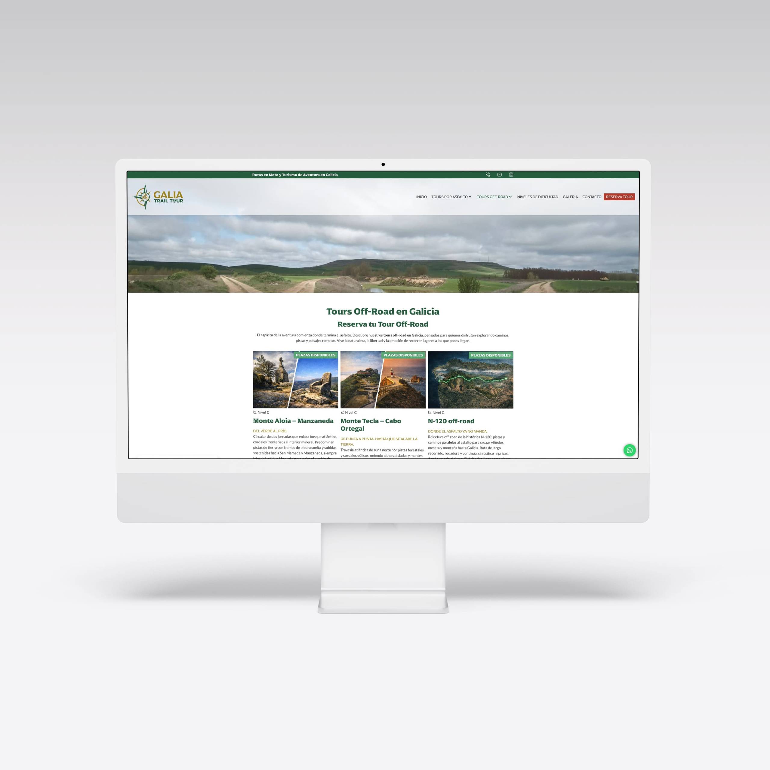Web para Galia Trail Tour - Agarimo Comunicación