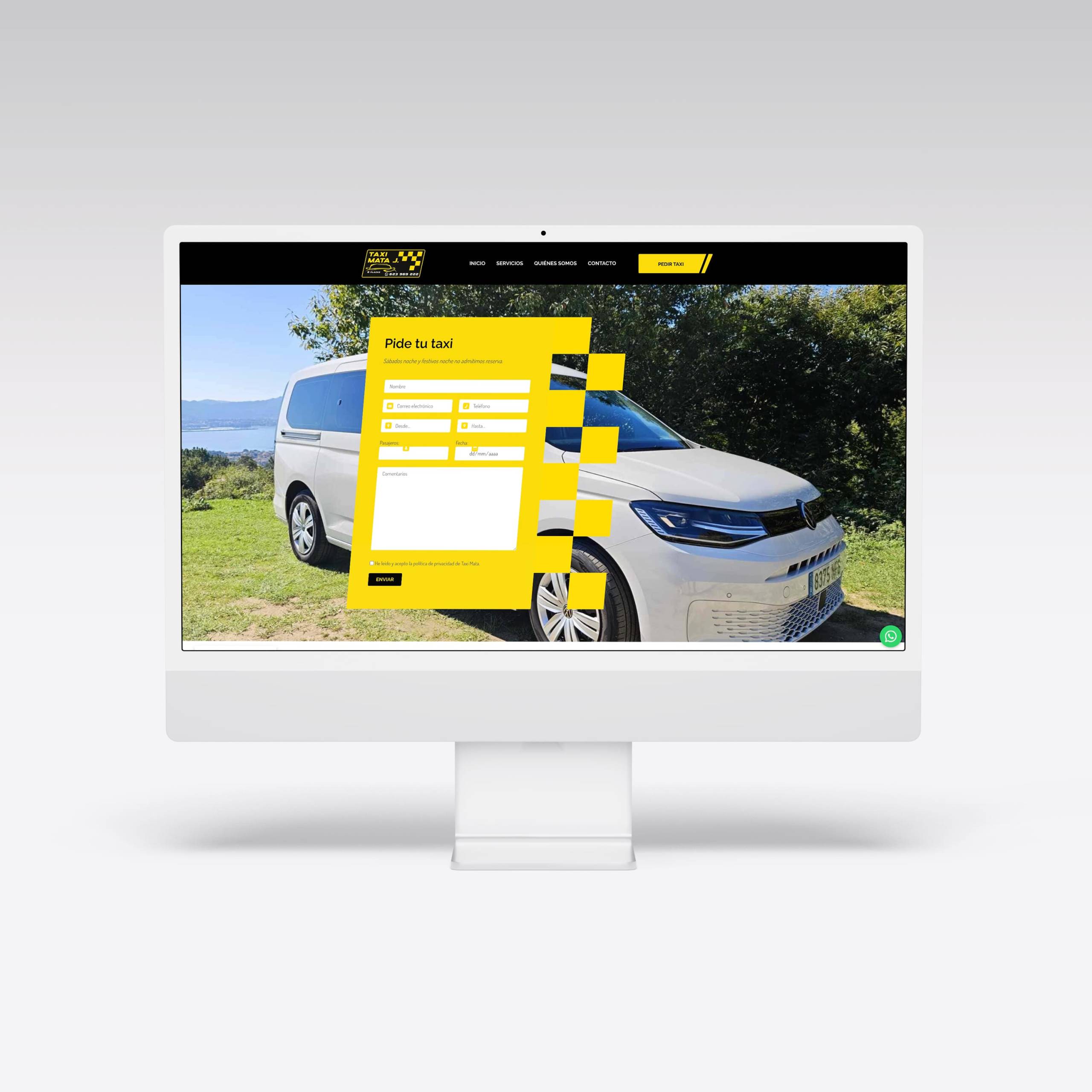Web para Taxi Mata - Agarimo Comunicación