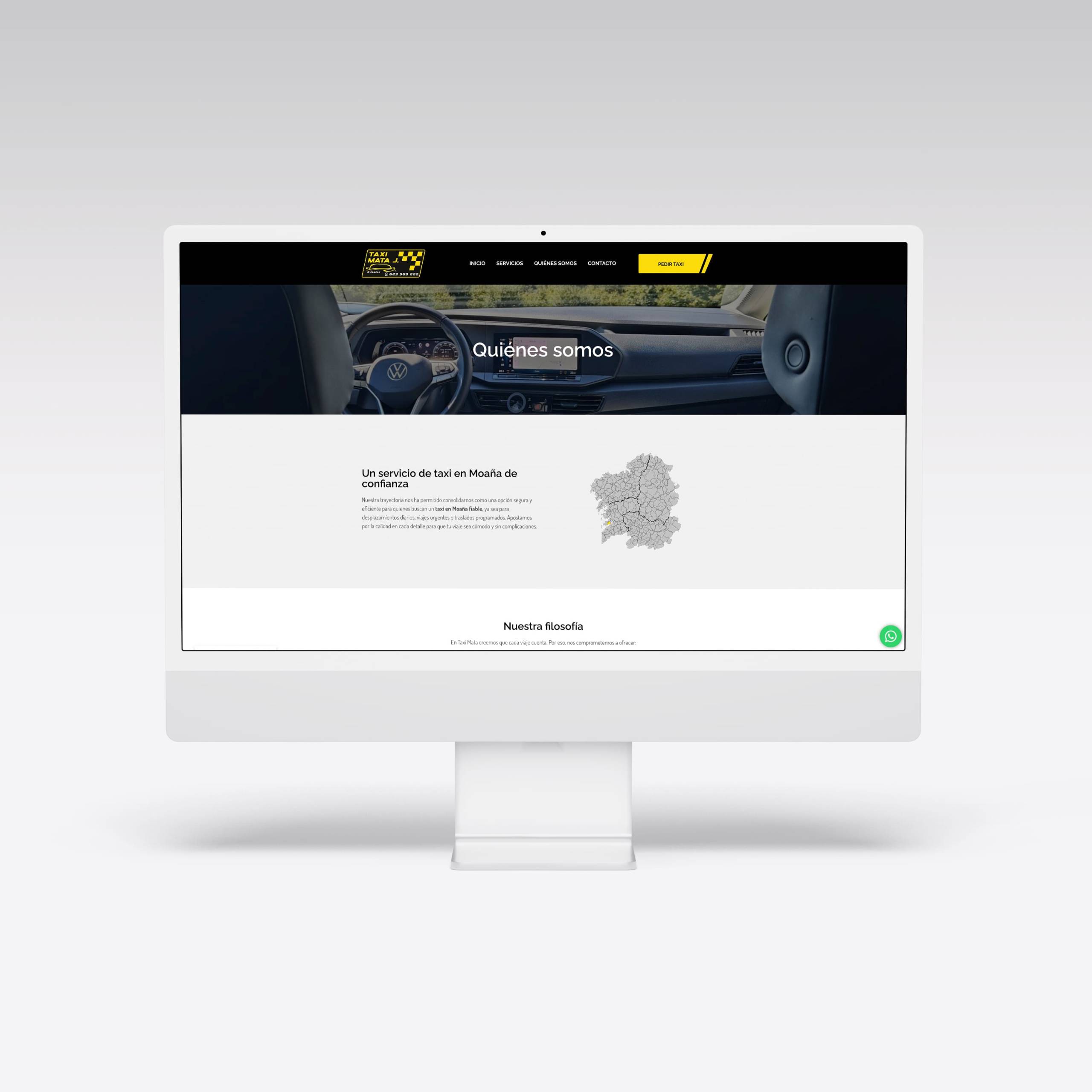 Web para Taxi Mata - Agarimo Comunicación