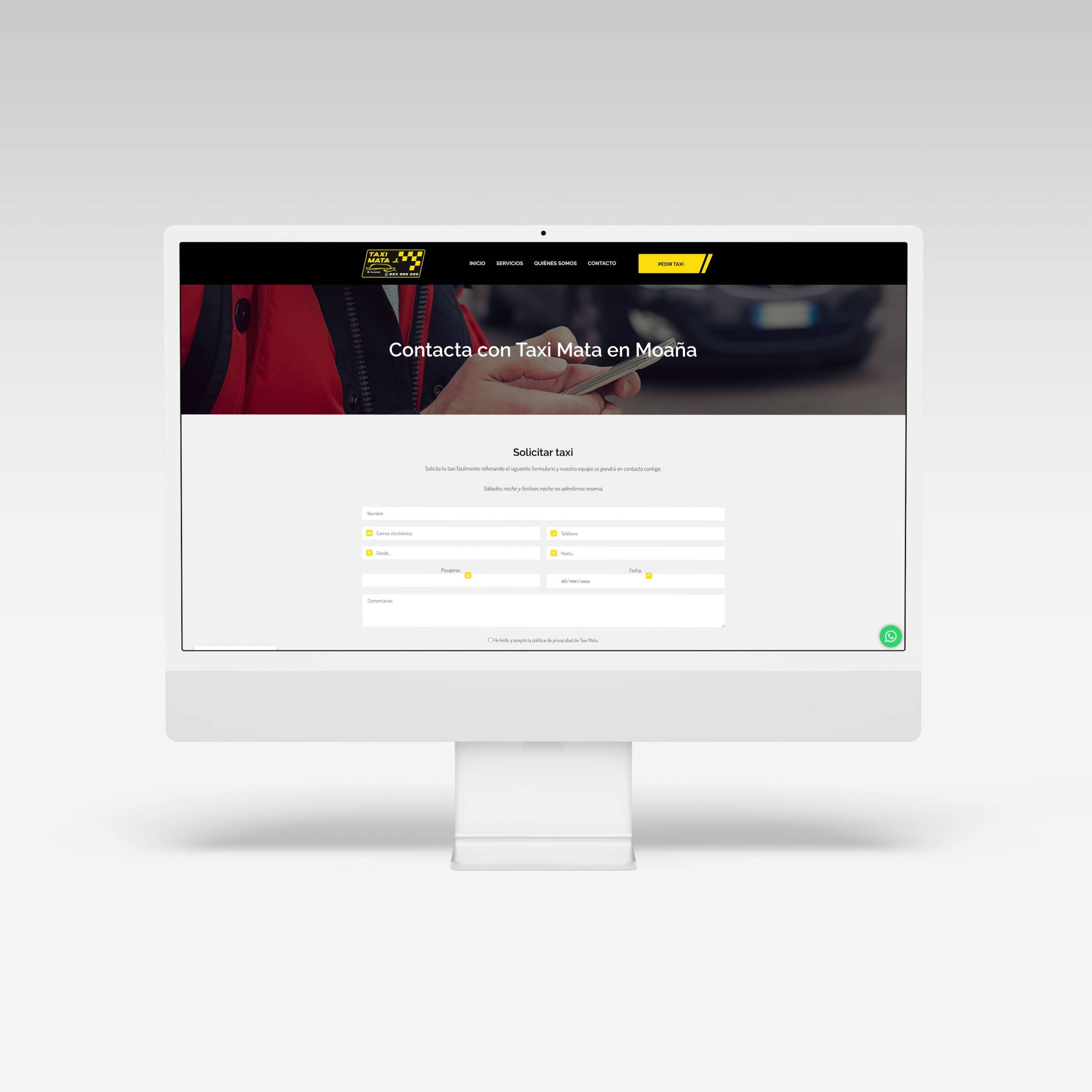 Web para Taxi Mata - Agarimo Comunicación