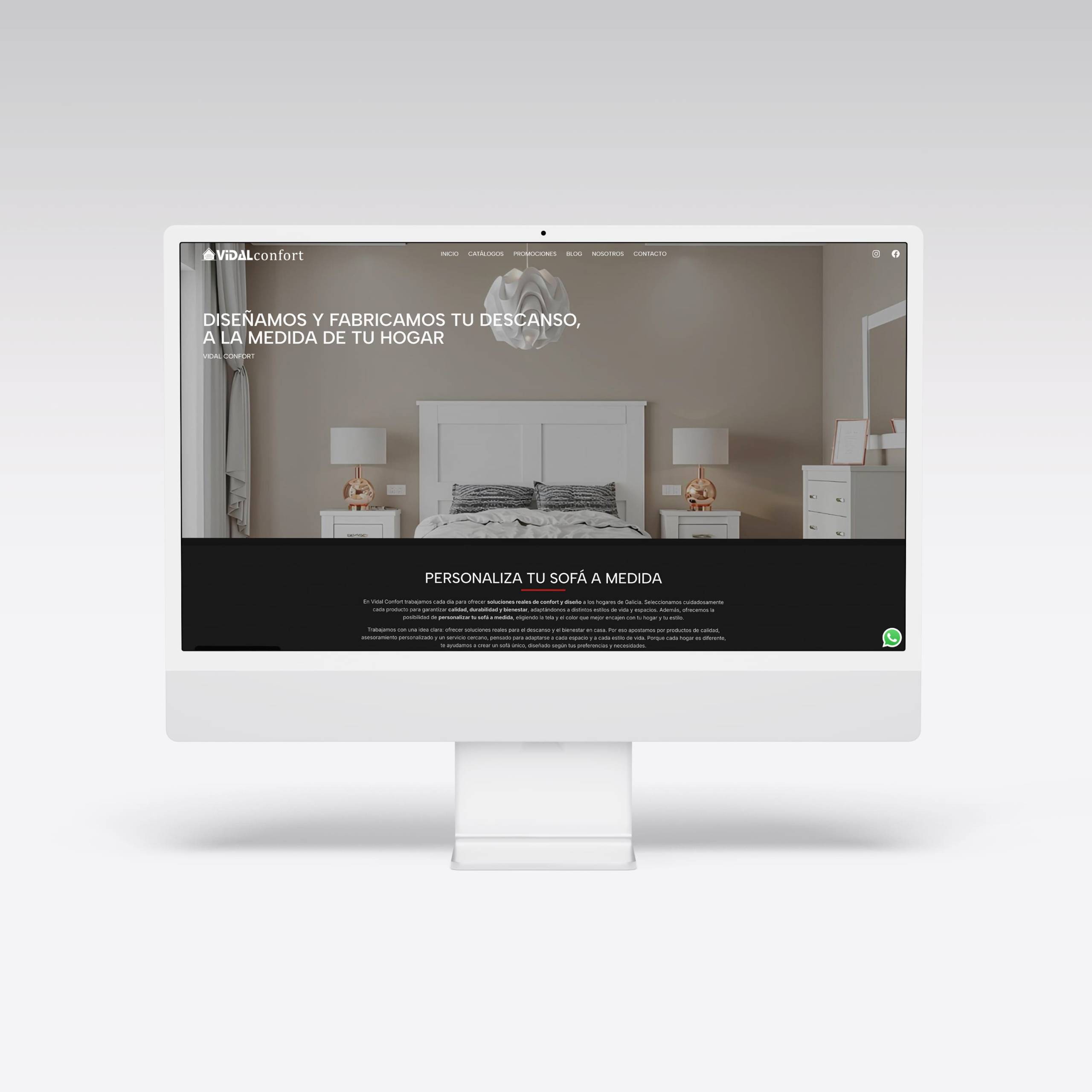 Web para Vidal Confort - Agarimo Comunicación