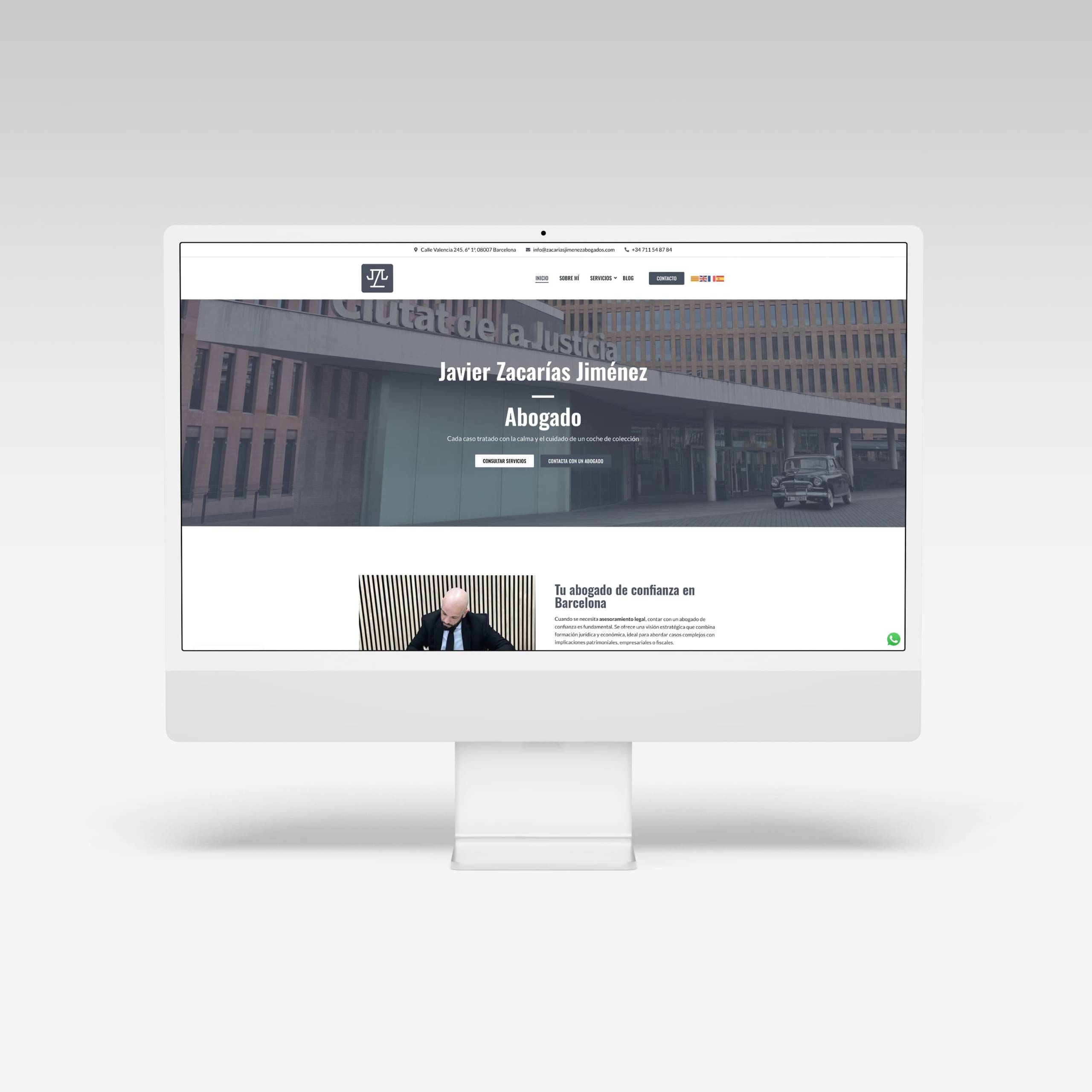 Web para Zacarías Jiménez - Agarimo Comunicación