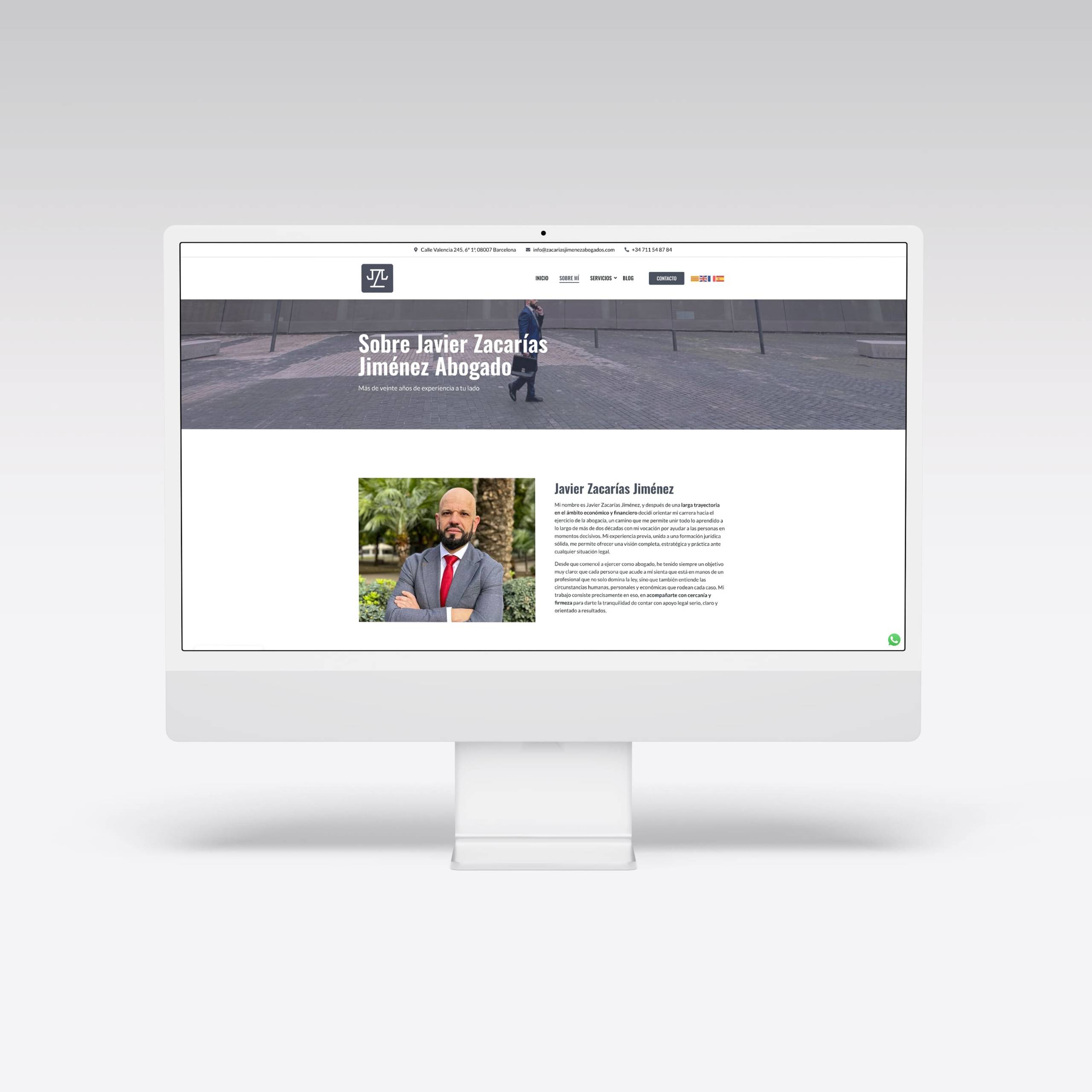 Web para Zacarías Jiménez - Agarimo Comunicación