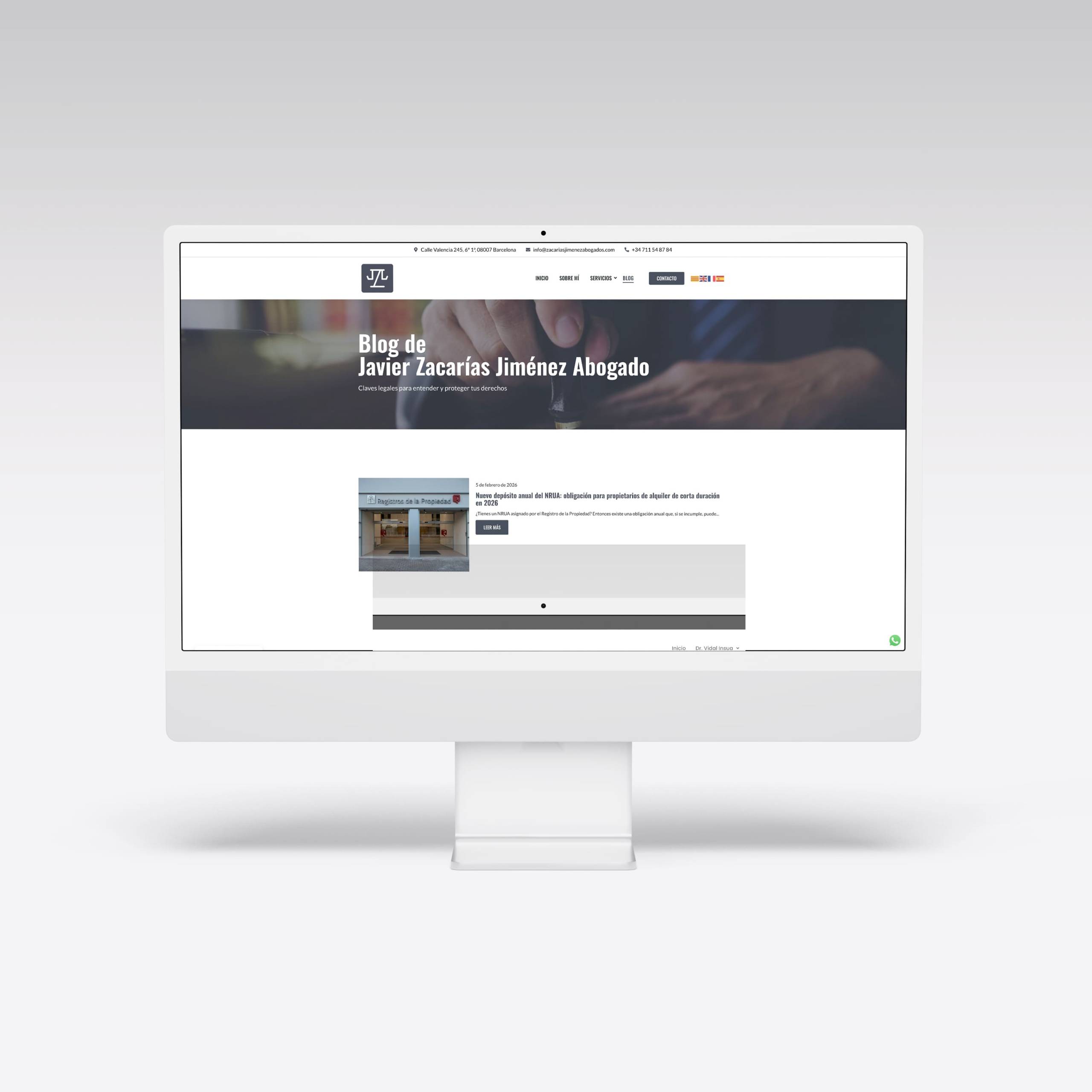 Web para Zacarías Jiménez - Agarimo Comunicación