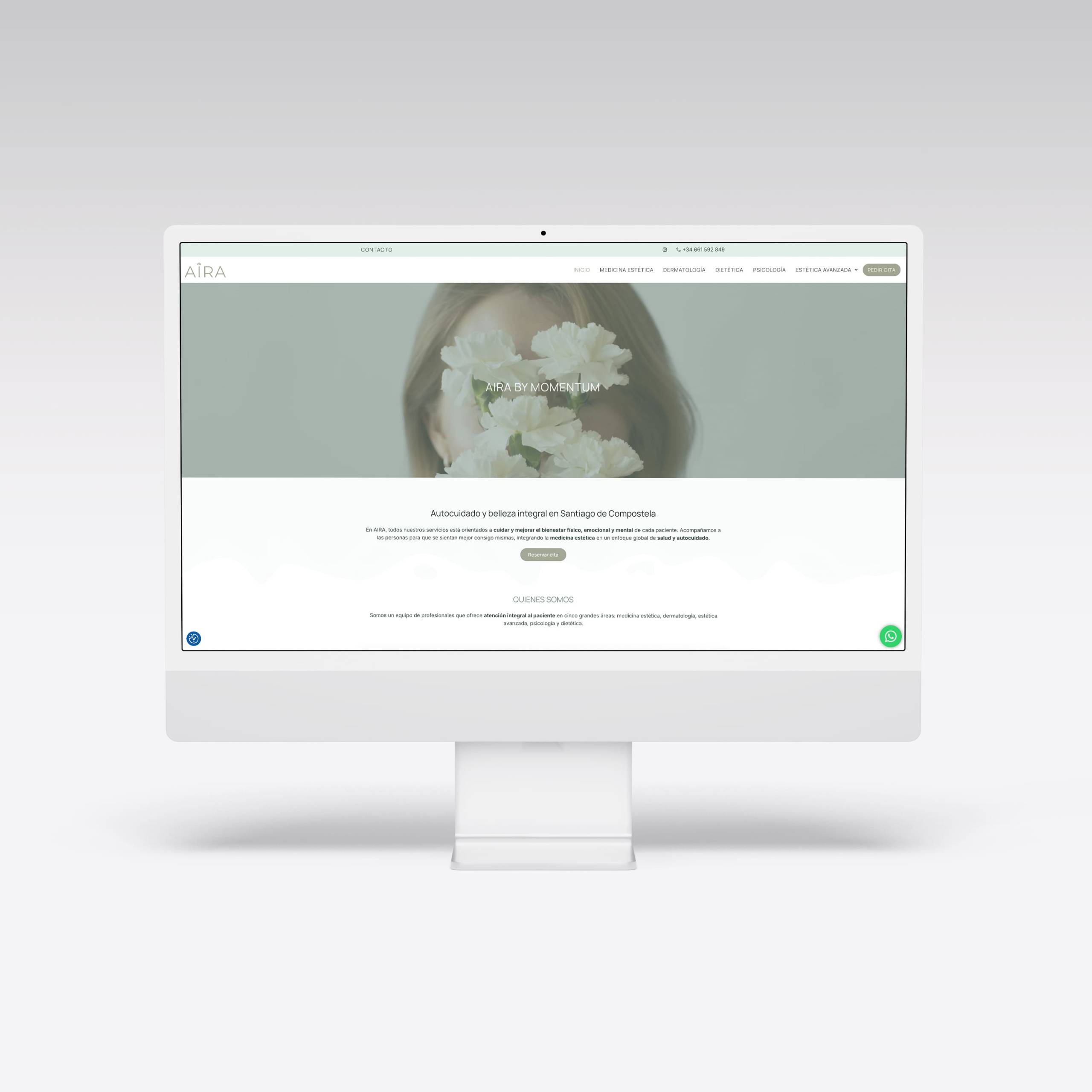 Web para Aira by Momentum - Agarimo Comunicación