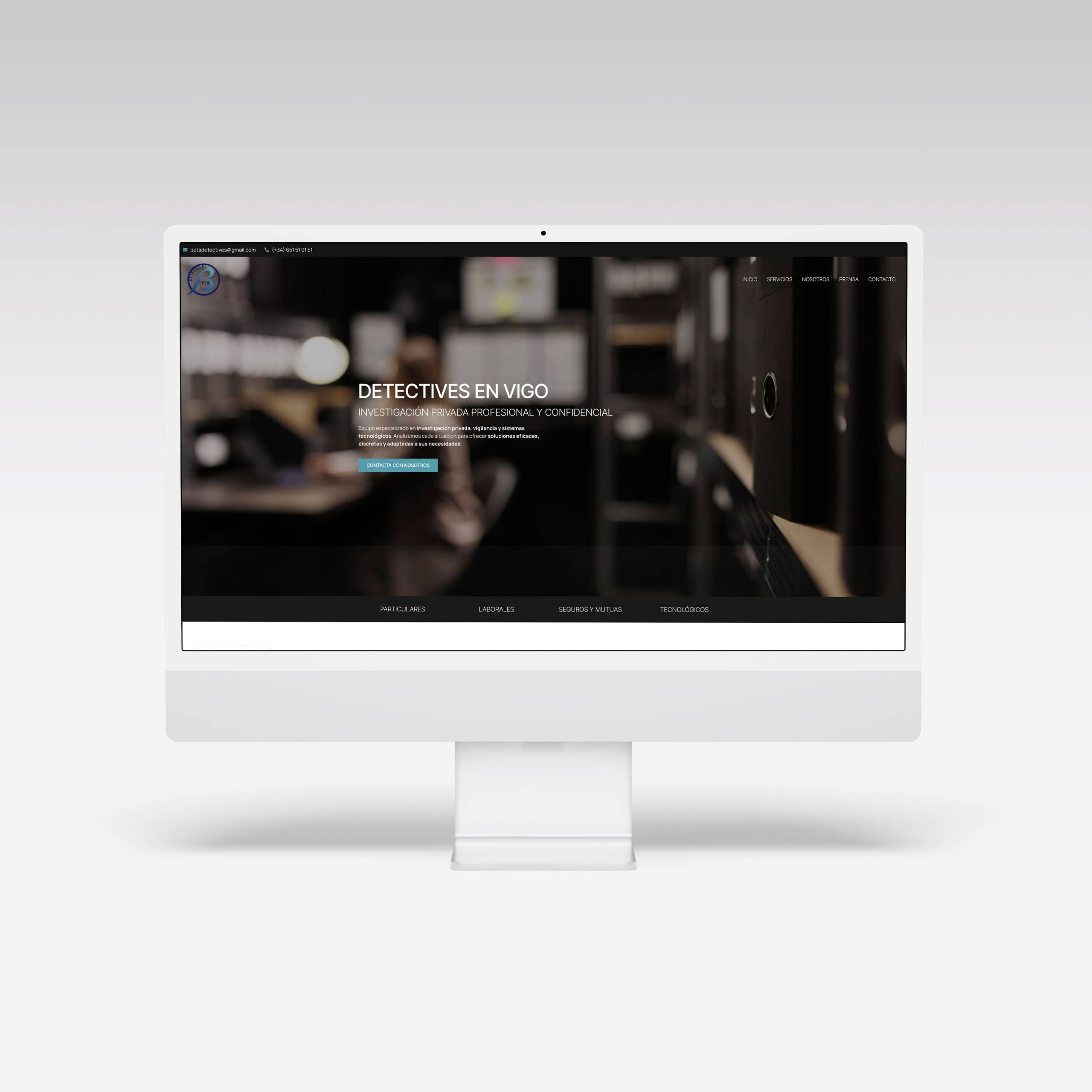 Web para Beta Detectives - Agarimo Comunicación