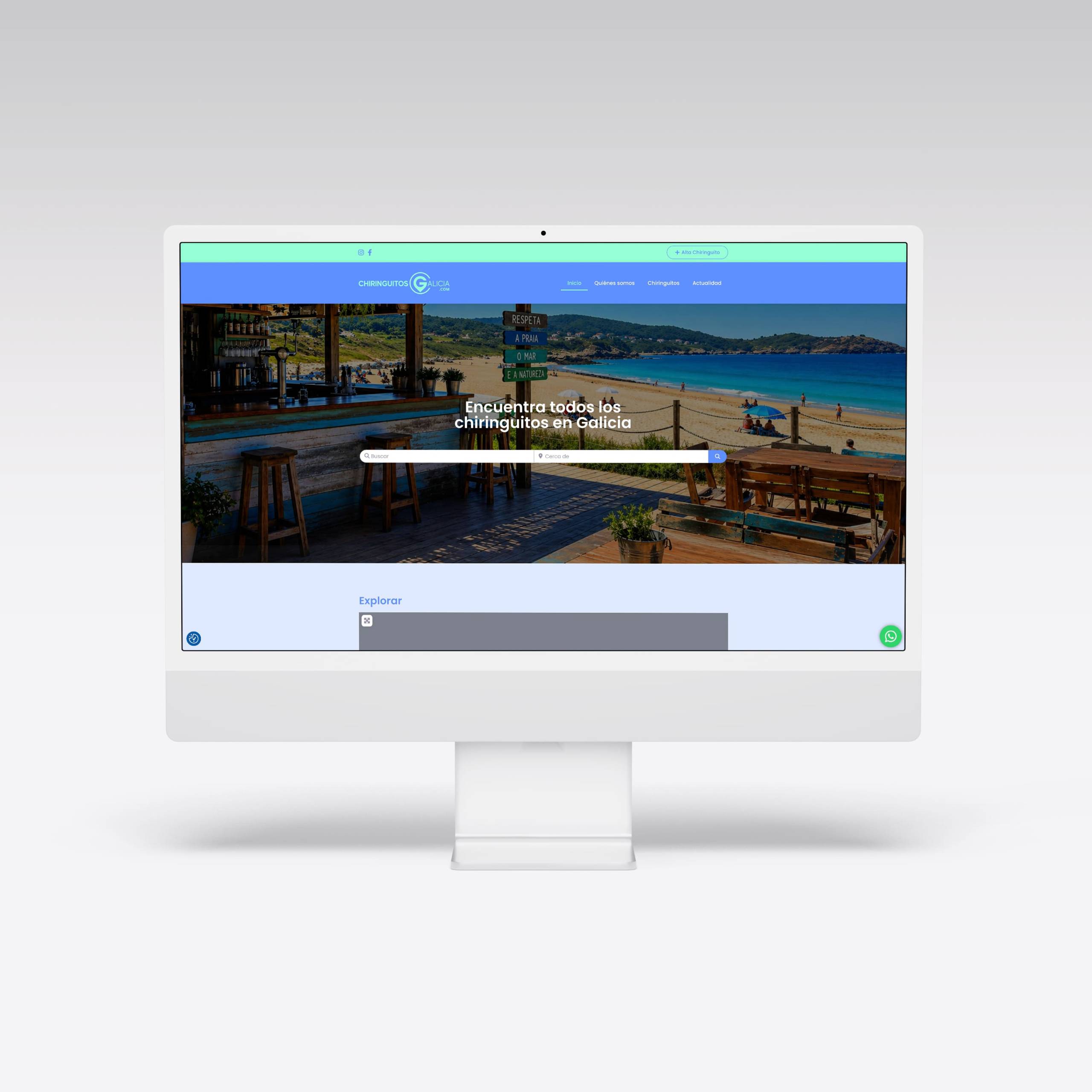 Web para Chiringuitos Galicia - Agarimo Comunicación