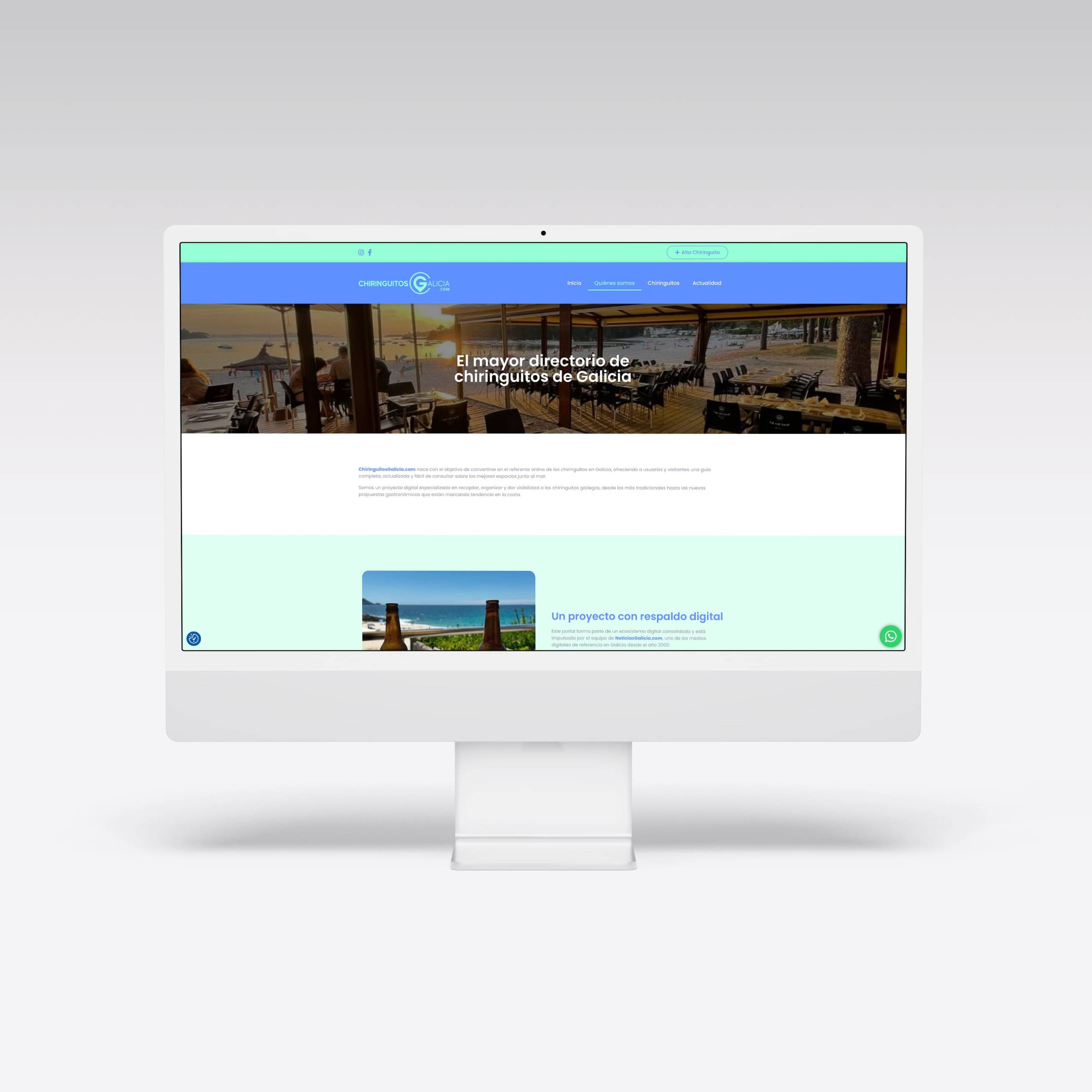Web para Chiringuitos Galicia - Agarimo Comunicación
