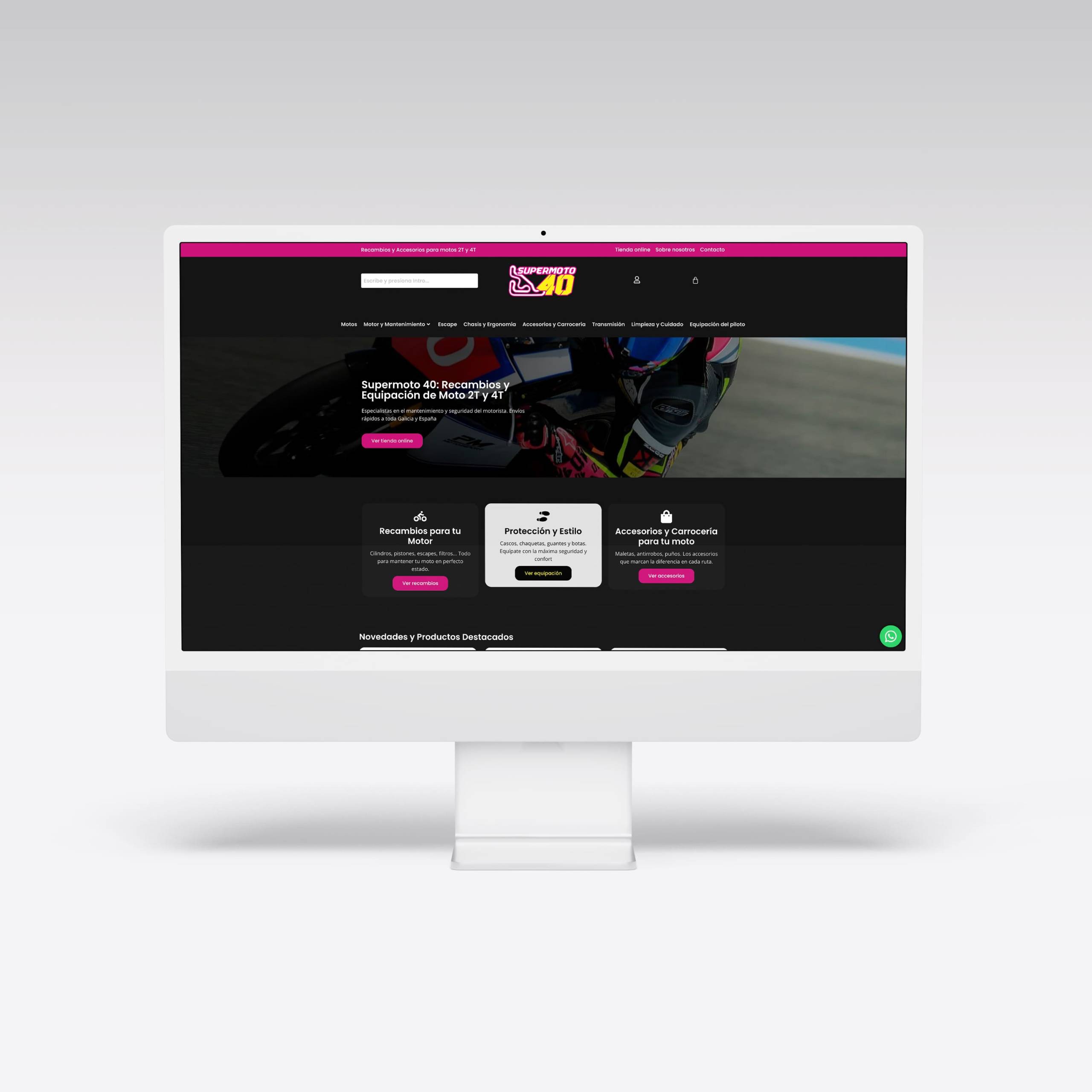 Web para Supermoto 40 - Agarimo Comunicación